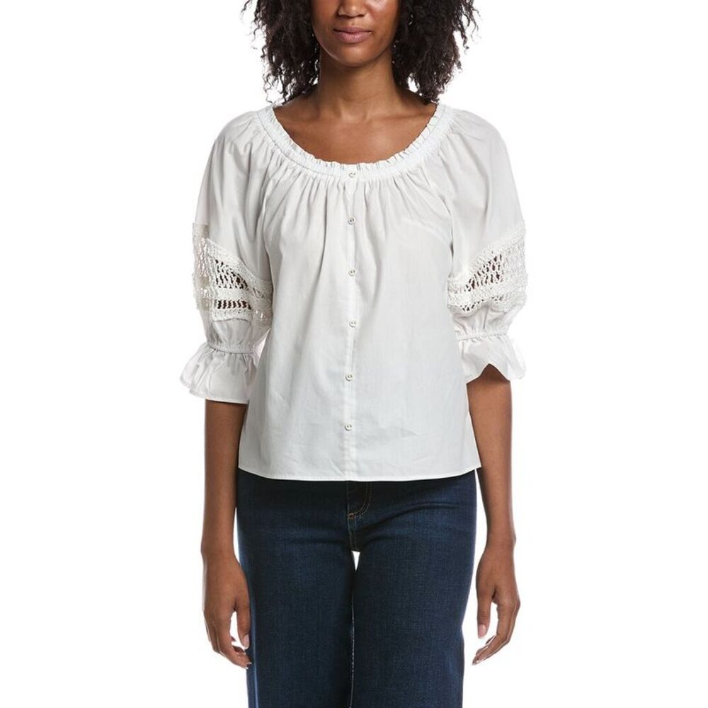 Nanette Nanette Lepore Womens Off-The-Shoulder Top, White